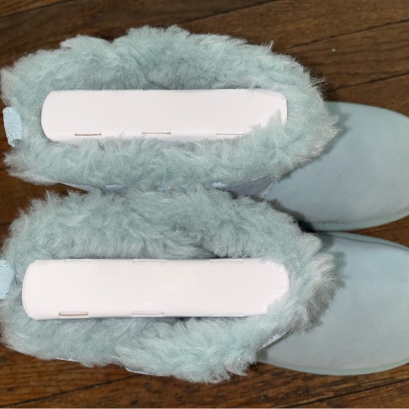NEW UGG MINI BAILEY FLEX BOOT  Lt Blue SHEEPSKIN SHOE WOMEN US 8 EU 39 UK 6 - Picture 2 of 7